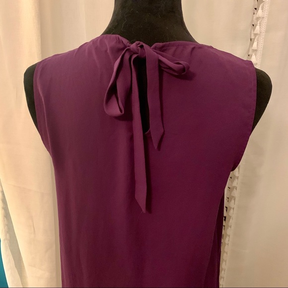 Ann Taylor LOFT purple sleeveless blouse - Picture 3 of 3